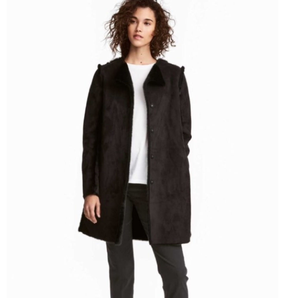 H&M Coat Faux Fur 🔝